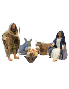 Set Natività 5 pezzi in terracotta 25 cm