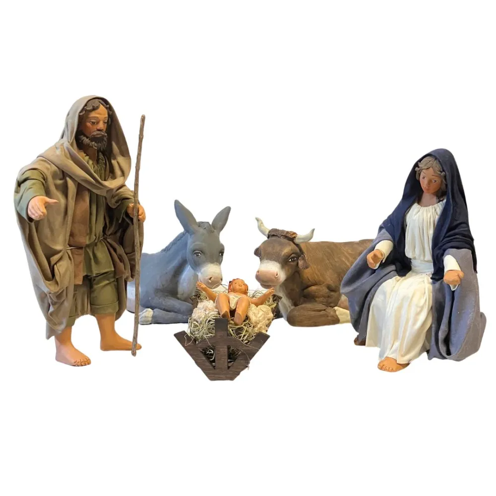 25 cm Terracotta 5-Piece Nativity Set