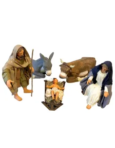Set Natività 5 pezzi in terracotta 25 cm 2
