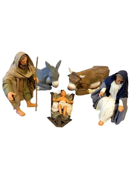 Set Natività 5 pezzi in terracotta 25 cm