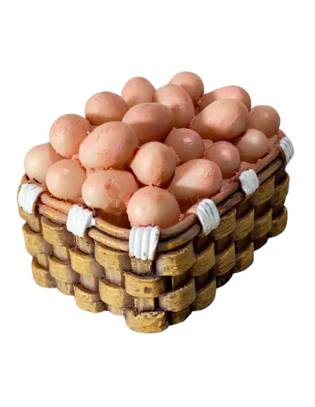Set of 6 Resin Baskets with Fruit and Eggs for 20–25 cm Nativity Figures