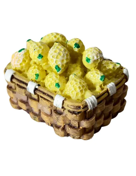 Set of 6 Resin Baskets with Fruit and Eggs for 20–25 cm Nativity Figures