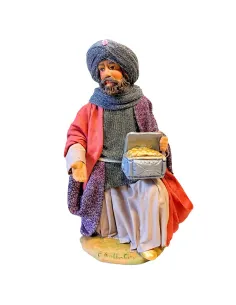 Terracotta Wise Man Bearing Gold for 25 cm Nativity Figures