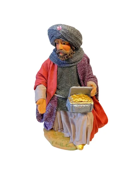 Terracotta Wise Man Bearing Gold for 25 cm Nativity Figures