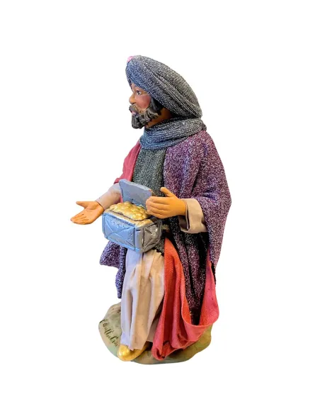 Terracotta Wise Man Bearing Gold for 25 cm Nativity Figures
