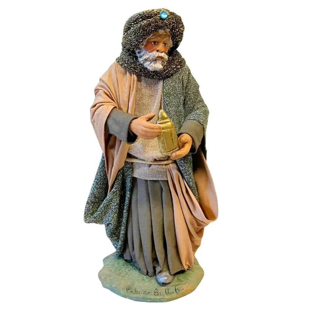 25 cm Terracotta Wise Man Bearing Frankincense