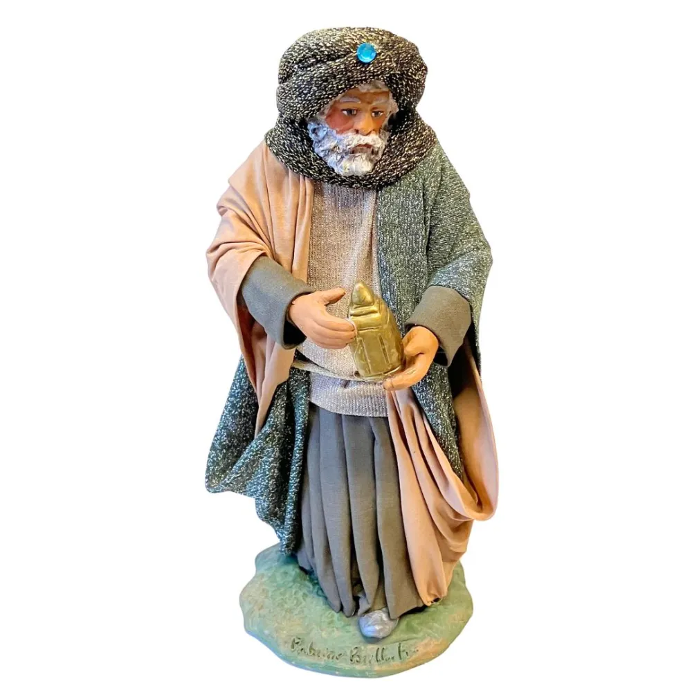 25 cm Terracotta Wise Man Bearing Frankincense