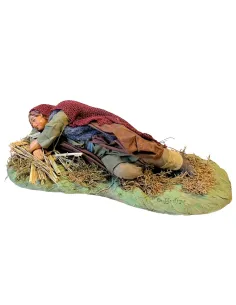 25 cm Terracotta Sleeping Man 2