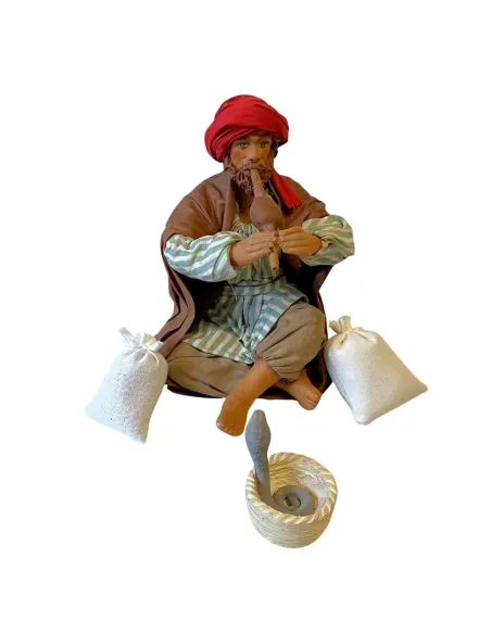 Terracotta Snake Charmer for 25 cm Nativity Figures