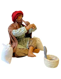 Terracotta Snake Charmer for 25 cm Nativity Figures