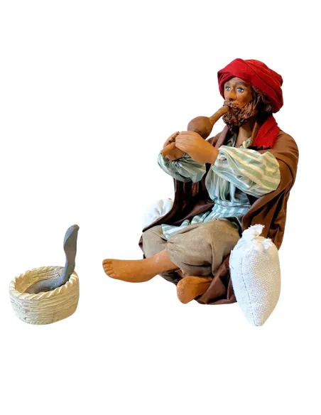 Terracotta Snake Charmer for 25 cm Nativity Figures