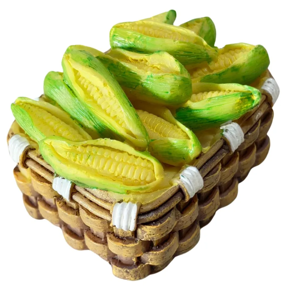 Set of 6 Resin Baskets with Vegetables for 20–25 cm Nativity Figures