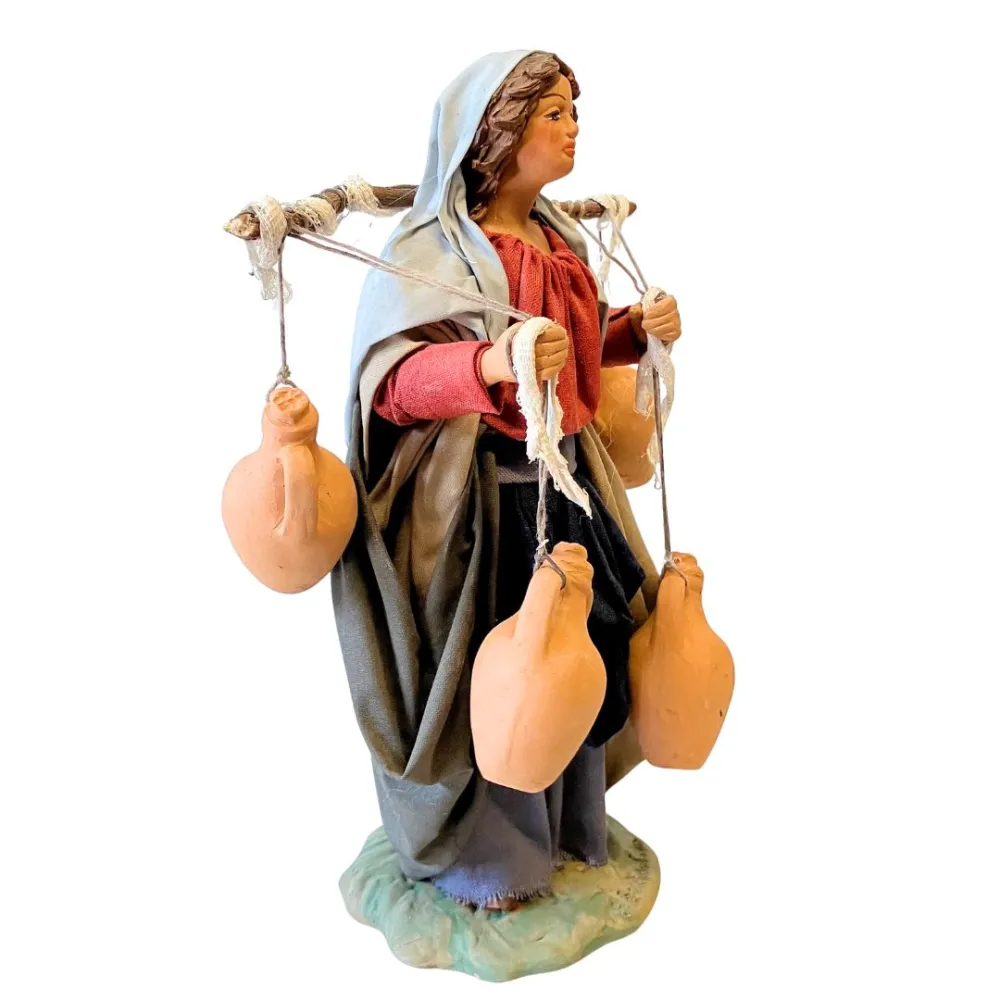 Terracotta Woman Carrying Amphoras