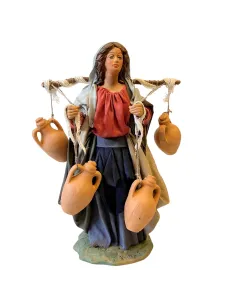 Terracotta Woman Carrying Amphoras