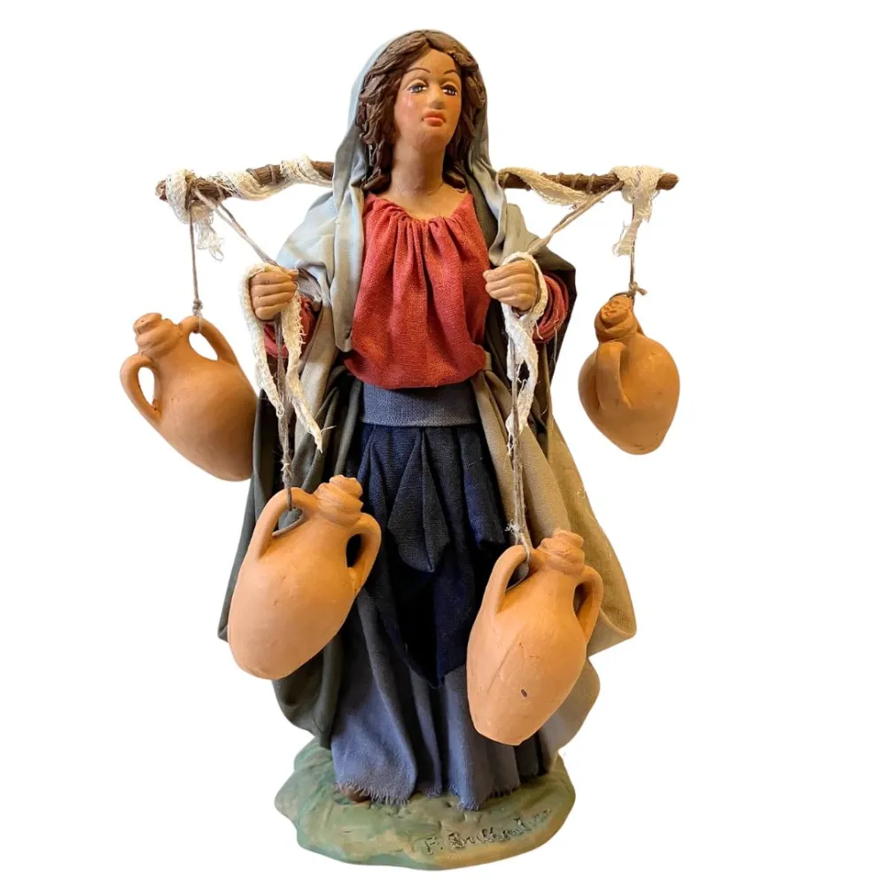 Terracotta Woman Carrying Amphoras