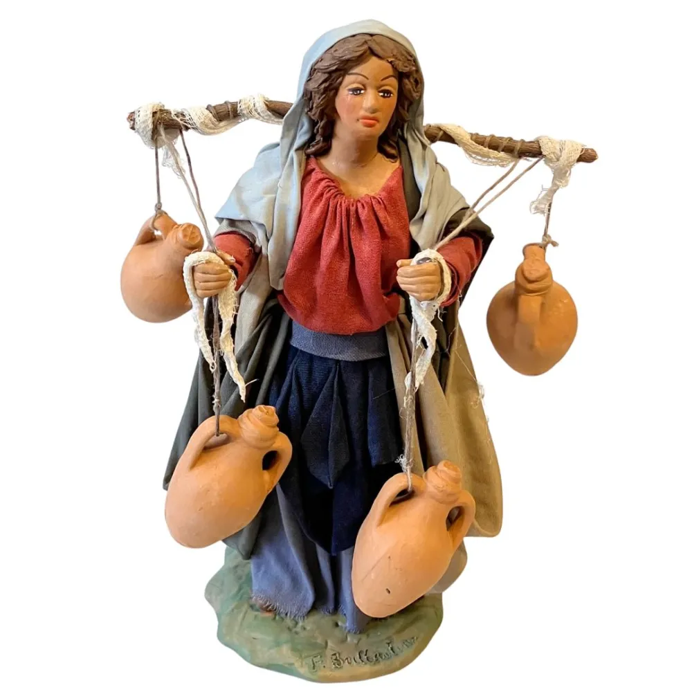 Terracotta Woman Carrying Amphoras