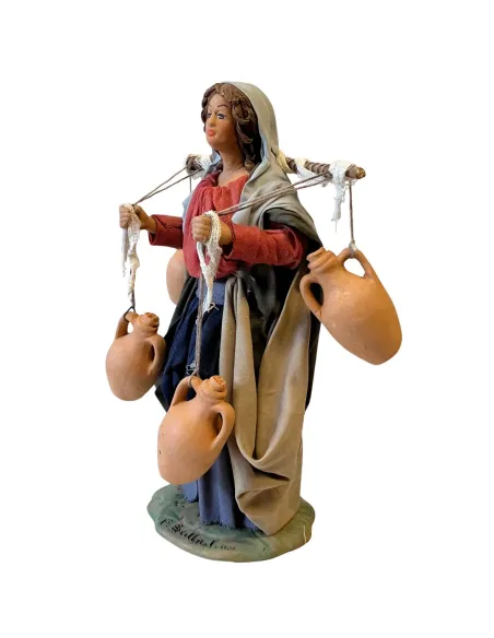 Terracotta Woman Carrying Amphoras