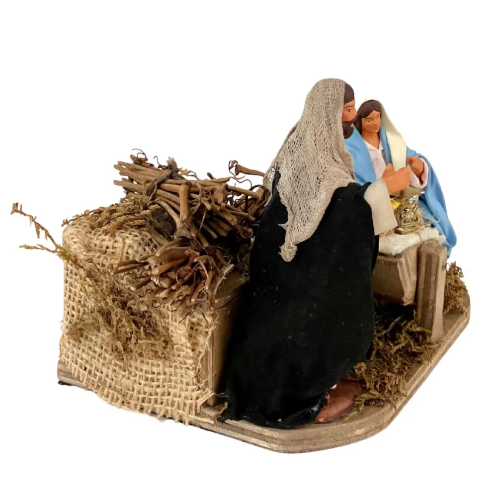 Animated 3-Piece Terracotta Nativity Set – 10 cm