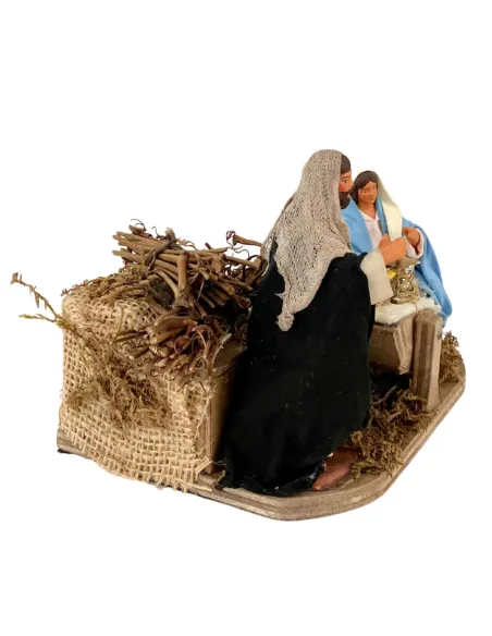 Set Natività 3 pezzi in terracotta in movimento 10 cm