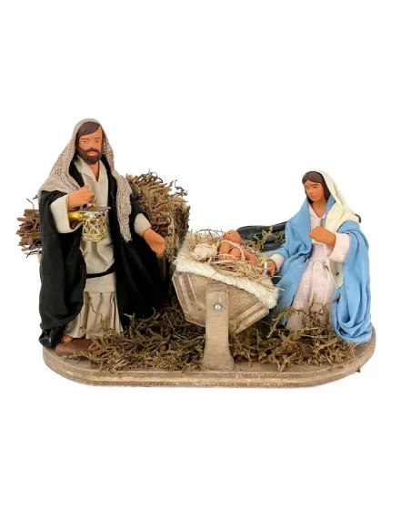 Animated 3-Piece Terracotta Nativity Set – 10 cm
