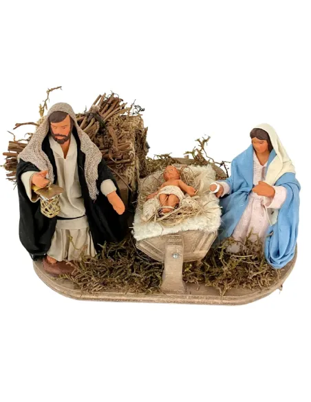 Animated 3-Piece Terracotta Nativity Set – 10 cm