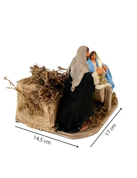 Animated 3-Piece Terracotta Nativity Set – 10 cm