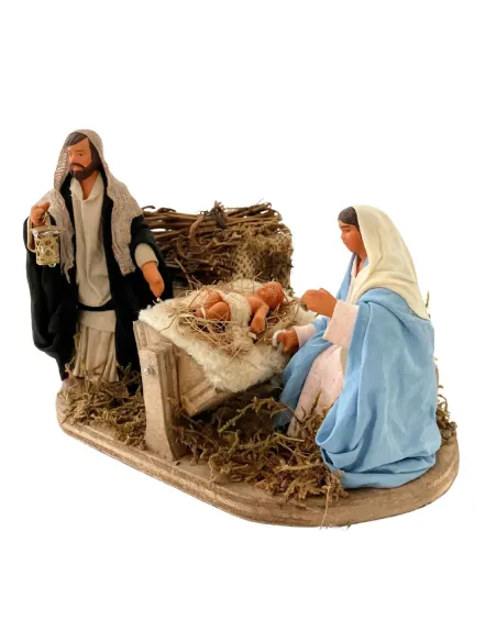 Animated 3-Piece Terracotta Nativity Set – 10 cm