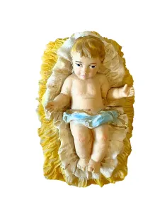 Baby Jesus with Cradle – Resin, for 15–20 cm Nativity Figures 2
