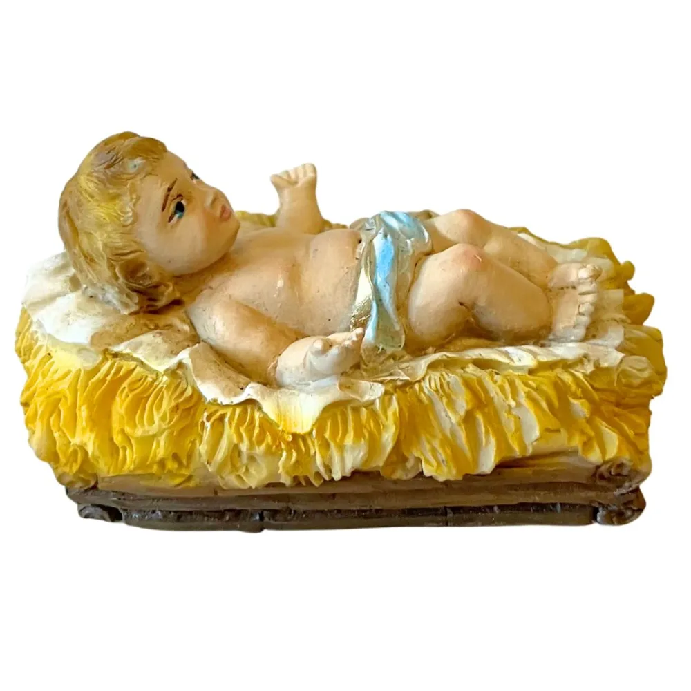 Baby Jesus with Cradle – Resin, for 15–20 cm Nativity Figures