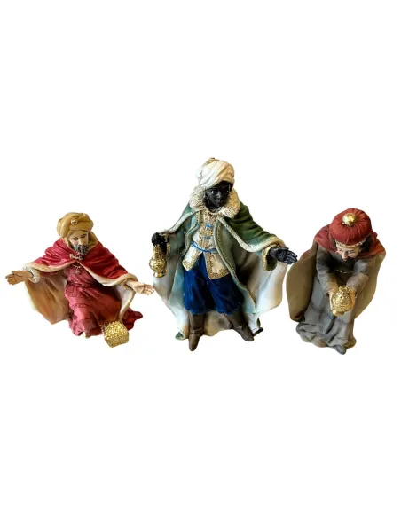 Set 3 Re Magi in resina serie 17 cm