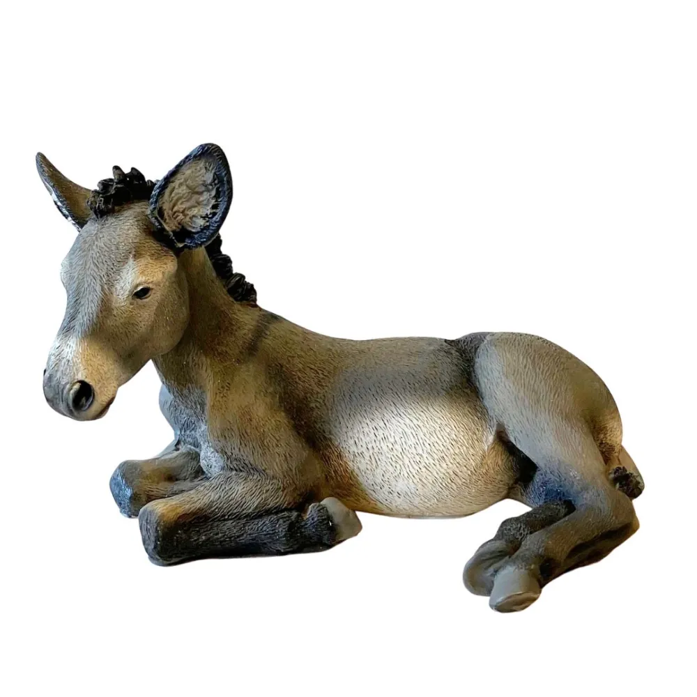 Resin Donkey for 15–20 cm Nativity Figures  Description: