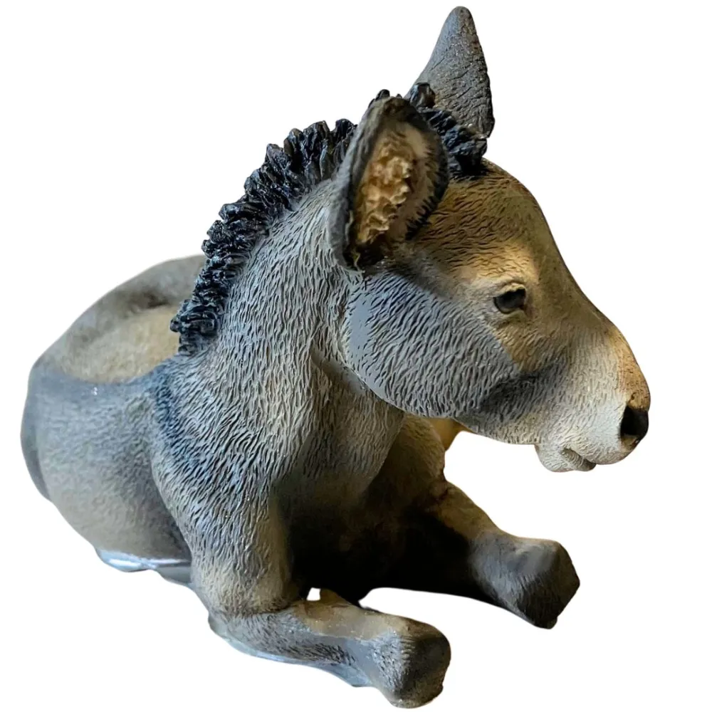Resin Donkey for 15–20 cm Nativity Figures  Description: