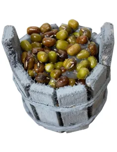 Wooden Tub with Olives for 8–10 cm Nativity Figures 2