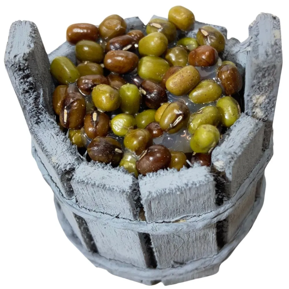 Wooden Tub with Olives for 8–10 cm Nativity Figures