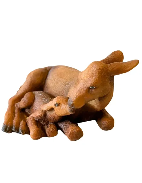 Resin Doe and Fawn Set for 20 cm Nativity Figures