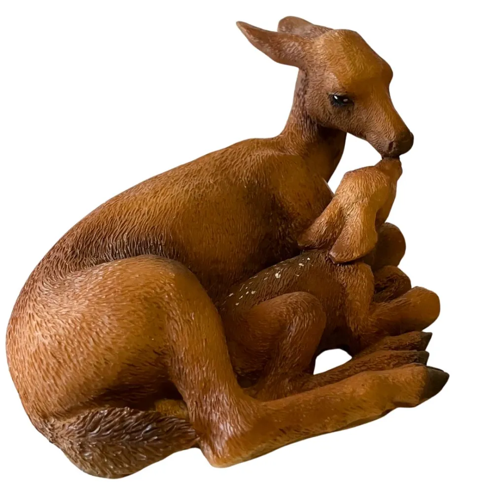 Resin Doe and Fawn Set for 20 cm Nativity Figures