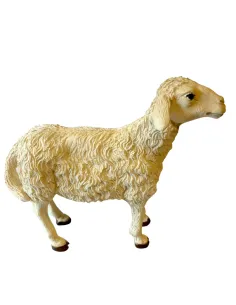 Resin Sheep with Raised Head for 25–30 cm Nativity Figures 2