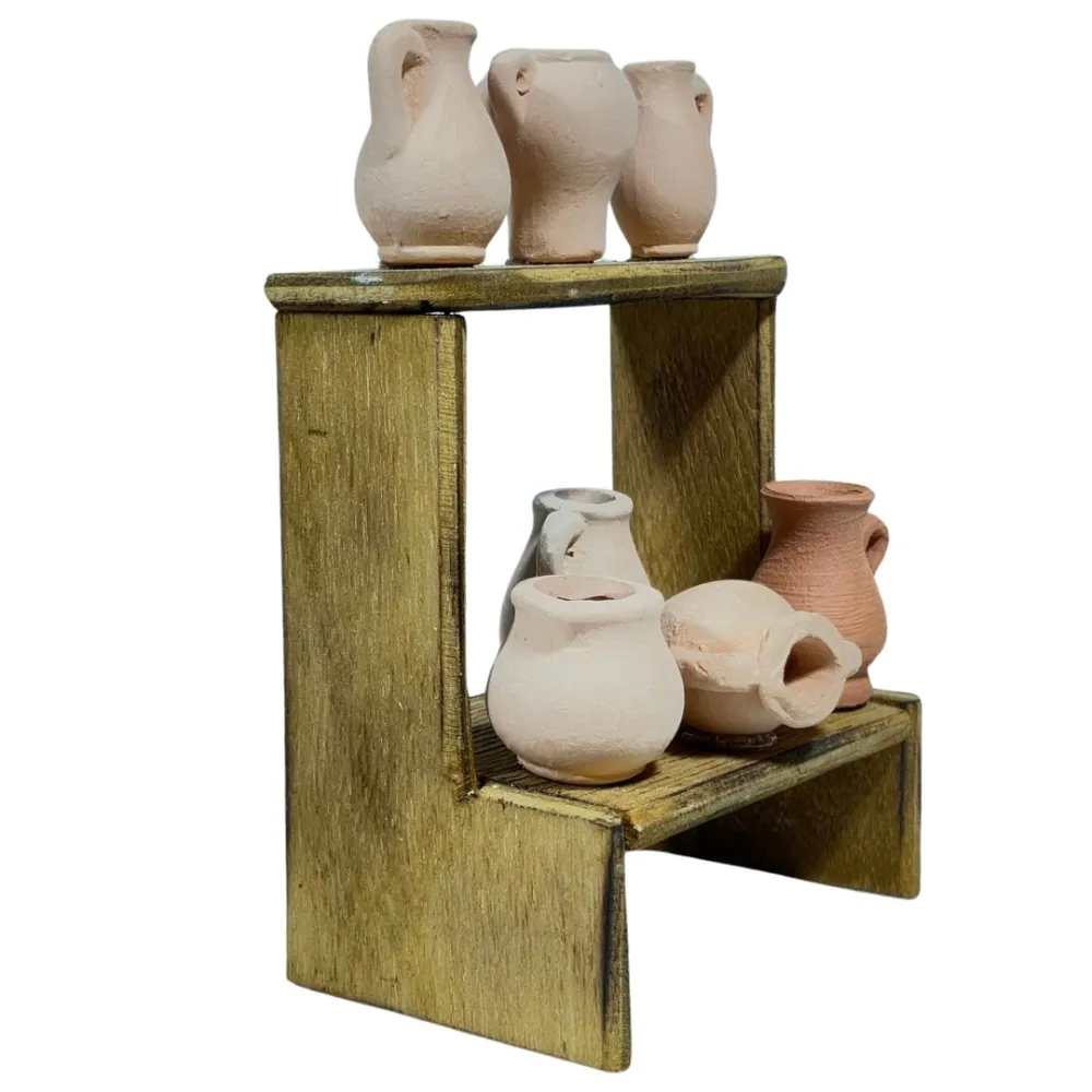 Wooden Amphora Stall for 10 cm Nativity Figures
