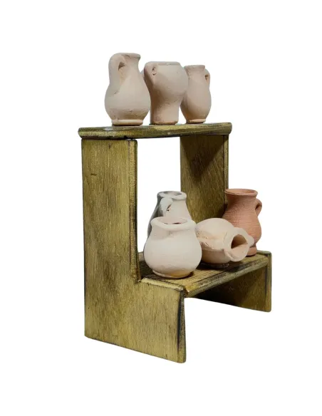 Bancarella anfore in terracotta per statue da 10 cm