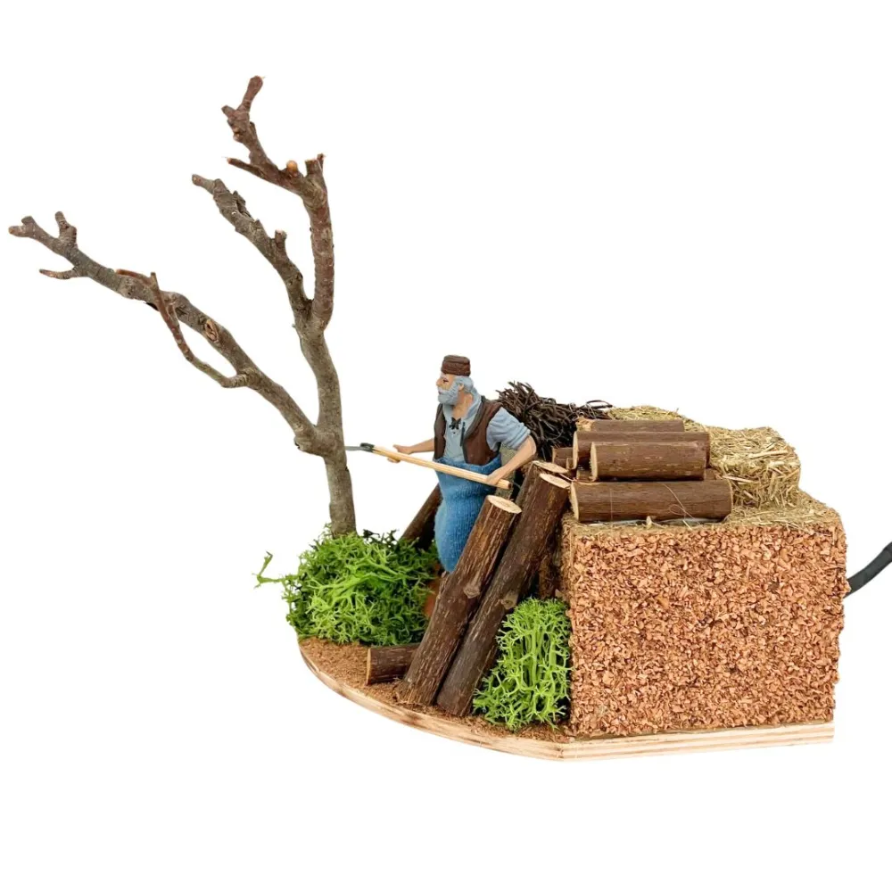 Animated 10 cm PVC Landi Woodcutter