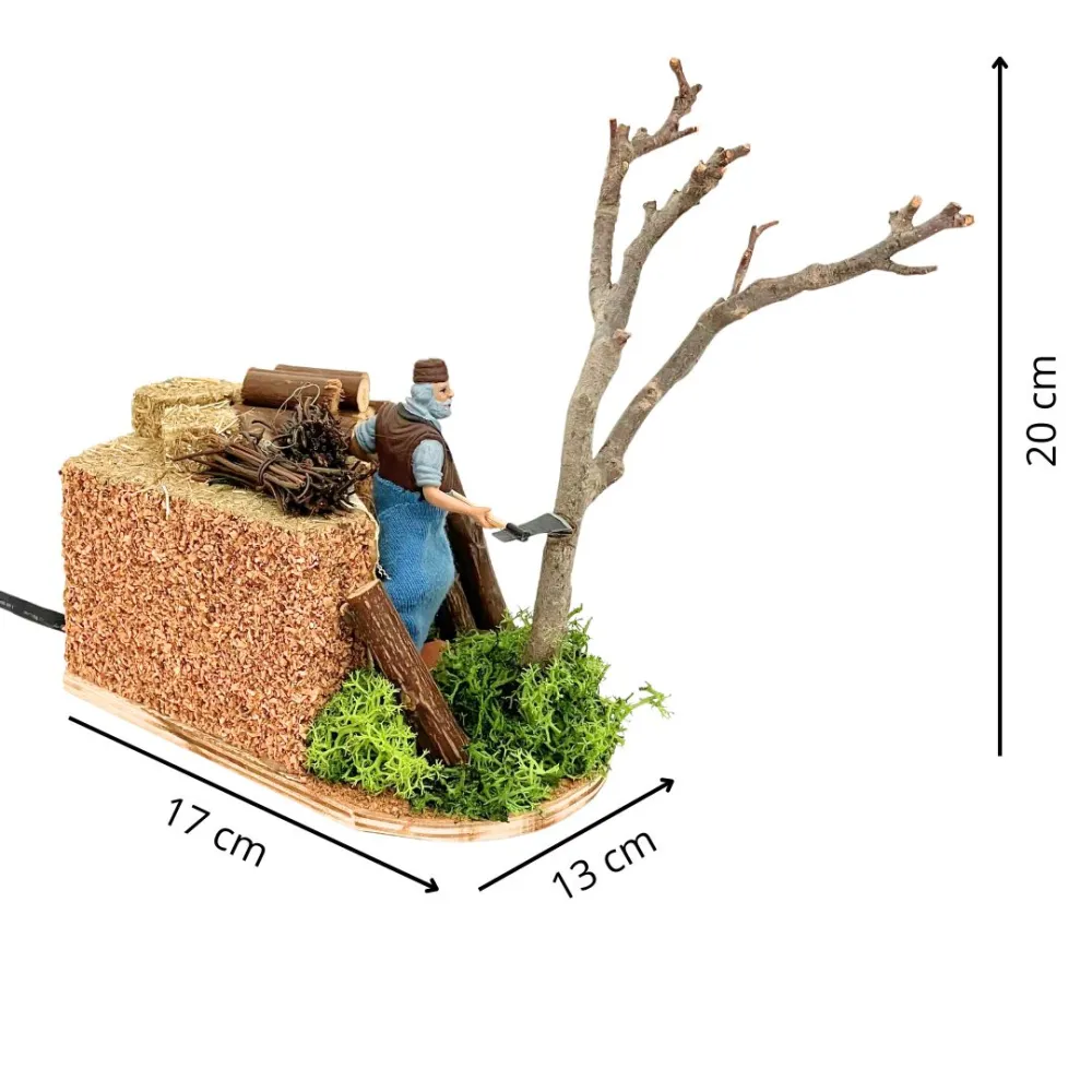 Animated 10 cm PVC Landi Woodcutter