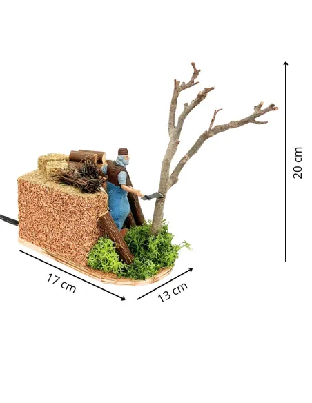 Animated 10 cm PVC Landi Woodcutter