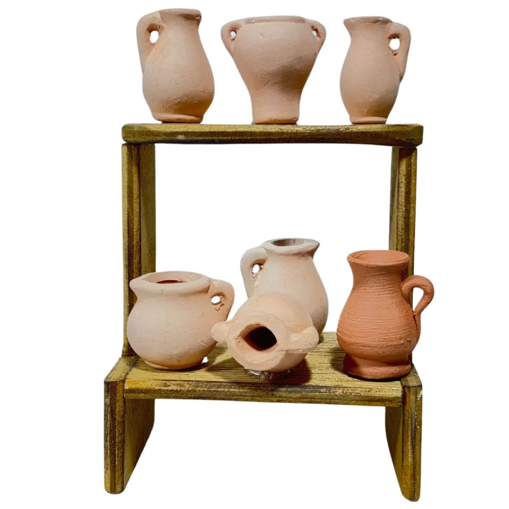 Wooden Amphora Stall for 10 cm Nativity Figures
