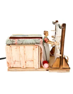 Animated 10 cm Landi Woman at a Vertical Loom
