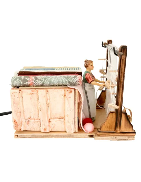 Animated 10 cm Landi Woman at a Vertical Loom