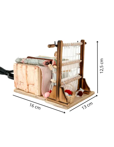 Animated 10 cm Landi Woman at a Vertical Loom