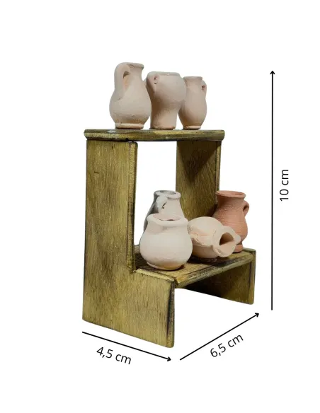 Bancarella anfore in terracotta per statue da 10 cm
