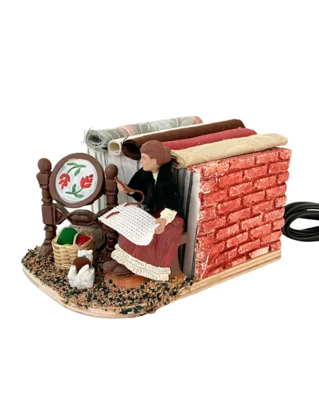 Animated 10 cm PVC Oliver Bobbin Lace Maker