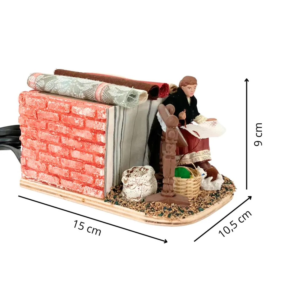 Animated 10 cm PVC Oliver Bobbin Lace Maker