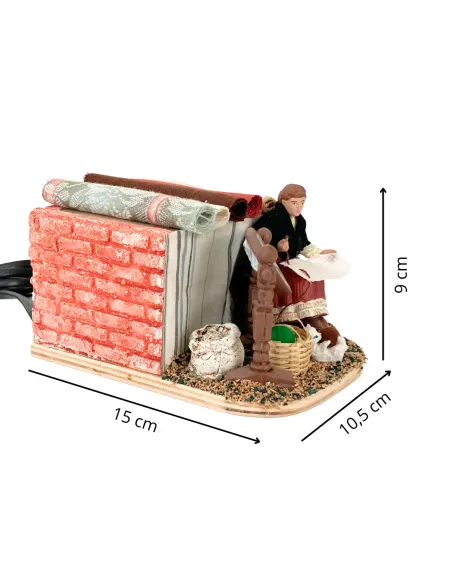 Animated 10 cm PVC Oliver Bobbin Lace Maker